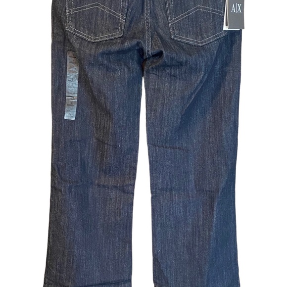 Armani Exchange Bootcut Jeans Stretch Dark Wash Blue Denim USA Size 2 Reg - Picture 2 of 3